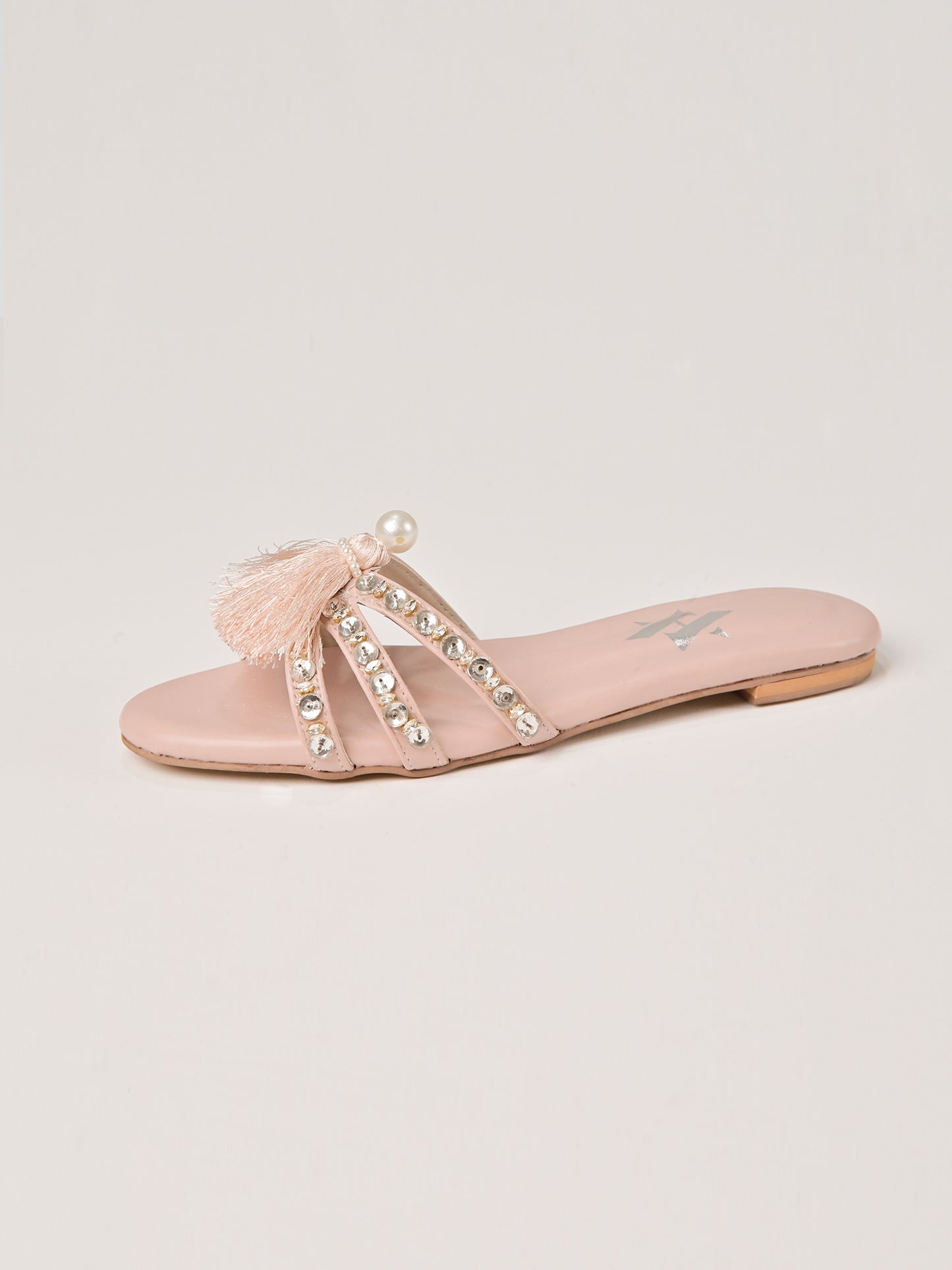 Blush Pearl Tassel Flats